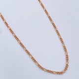 Cadena Figaro 1.4gr / 44.5cm / 1.3mm Oro Rosa +1 18K $