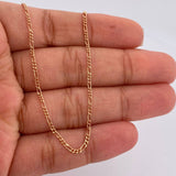 Cadena Figaro 1.4gr / 44.5cm / 1.3mm Oro Rosa +1 18K $