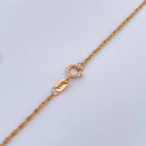 Cadena Lazo 0.95gr / 49.6cm / 1.8mm Oro Rosa +3 18K &