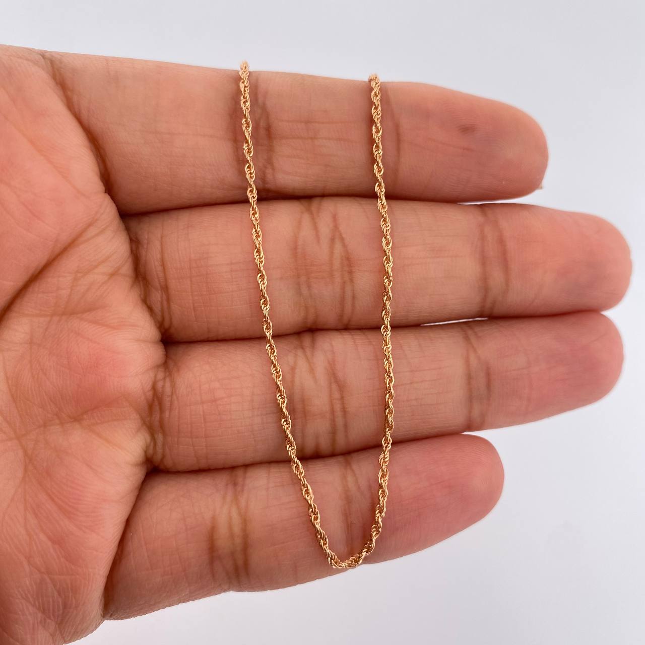 Cadena Lazo 0.9gr / 50cm / 1mm Oro Rosa +3 &