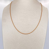 Cadena Lazo 0.9gr / 49.6cm / 1.18mm Oro Rosa +3 18K &