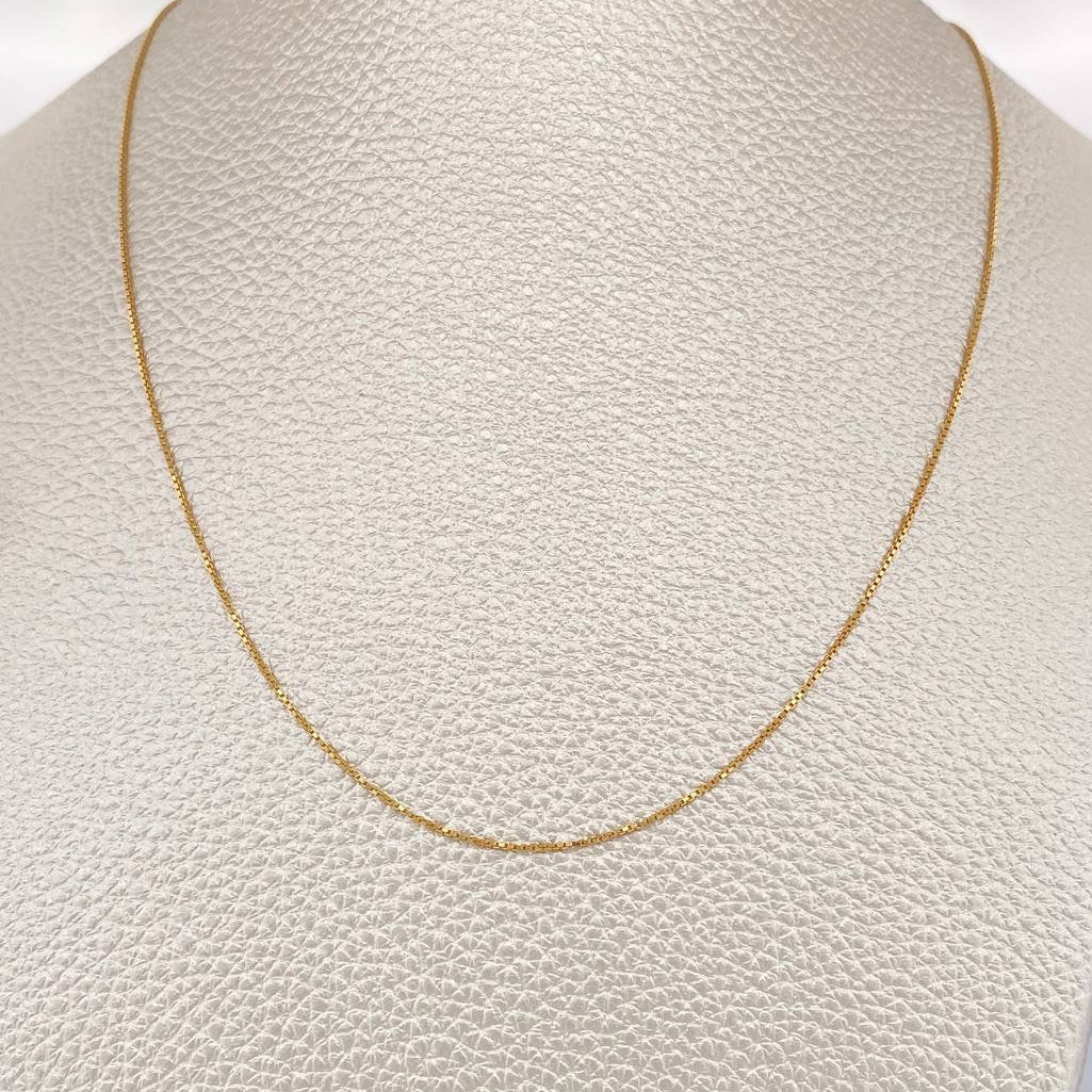 Cadena Veneciana 1.6gr / 45.3cm / 0.64mm Oro Amarillo +3 18K &