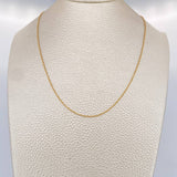 Cadena Aro Seguido 1.35gr / 45.5cm / 0.9mm Oro Amarillo +3 18K $