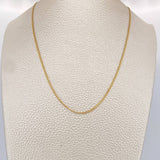 Cadena China 2.25gr / 42cm / 1.3mm Oro Amarillo +1 18K $