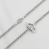Cadena Aro Seguido Corazon Diamantes 25Pts 8.75 g / 41 cm / 1.23 mm Oro Blanco 18K