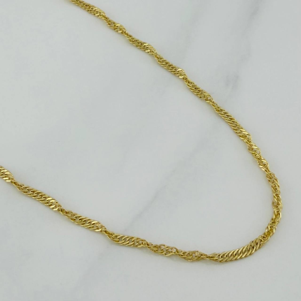 Cadena Singapur 1.55 g / 55 cm / 0.7 mm Oro Amarillo 18K