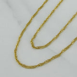 Cadena Singapur 1.55 g / 55 cm / 0.7 mm Oro Amarillo 18K