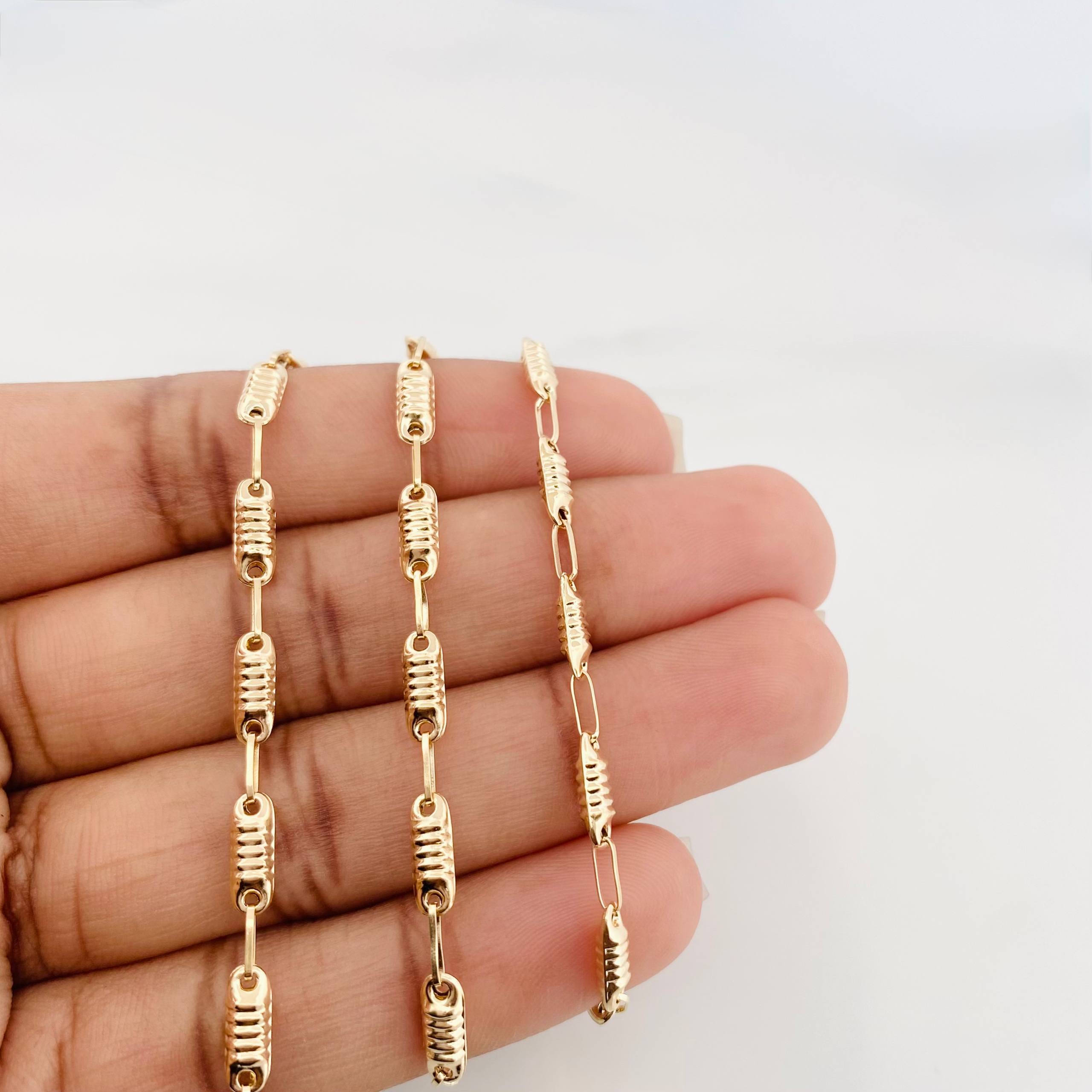 Cadena Rustica Tornillo 6.55 g / 61 cm / 3.3 mm Oro Amarillo 18K
