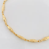 Tobillera Rustica Dubai 4.45g / 26cm / 3.7mm Oro Amarillo 18K