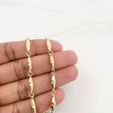 Tobillera Rustica Dubai 4.05 g / 22.5 cm / 3.6 mm Oro Amarillo 18K