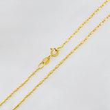 Cadena Morse 3.05g / 40cm / 1.23mm Oro Amarillo 18K