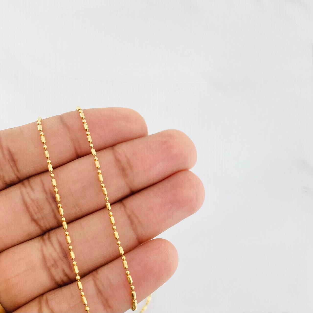 Cadena Morse 3.05g / 40cm / 1.23mm Oro Amarillo 18K