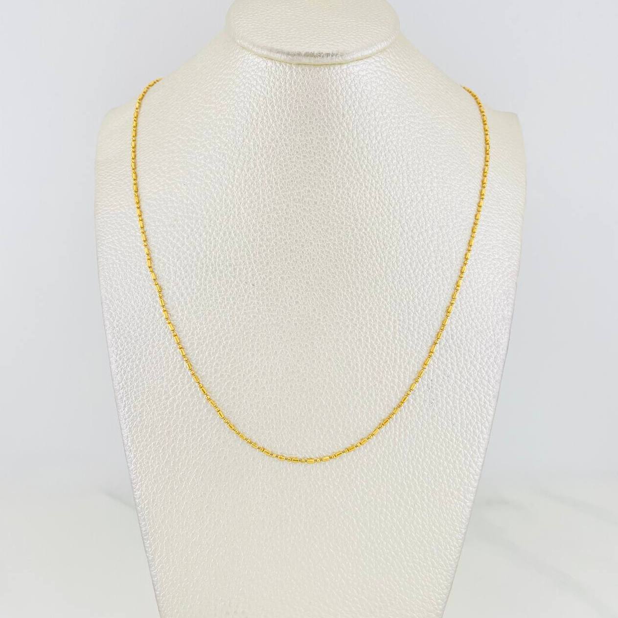Cadena Morse 3.05g / 40cm / 1.23mm Oro Amarillo 18K
