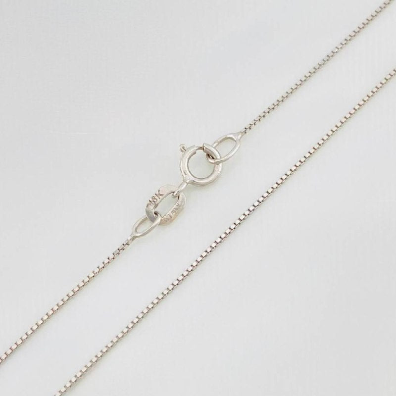 Cadena Veneciana 1.25g / 45cm / 0.55mm Oro Blanco 18K