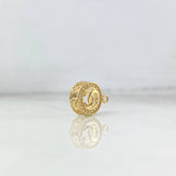 Herraje Circulo Ola Cruzada 1.25gr / 1.6cm / Circones Blancos Oro Amarillo