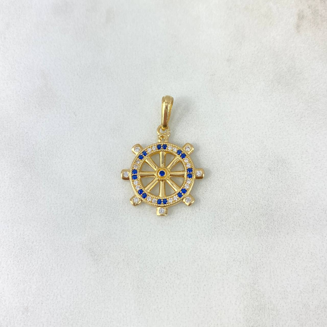 Dije Timon 2.25gr / 2.5cm / Circones Blancos Azules Oro Amarillo