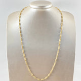 Cadena Rustica Barril Rayado 7.4gr / 60cm / Oro 18K