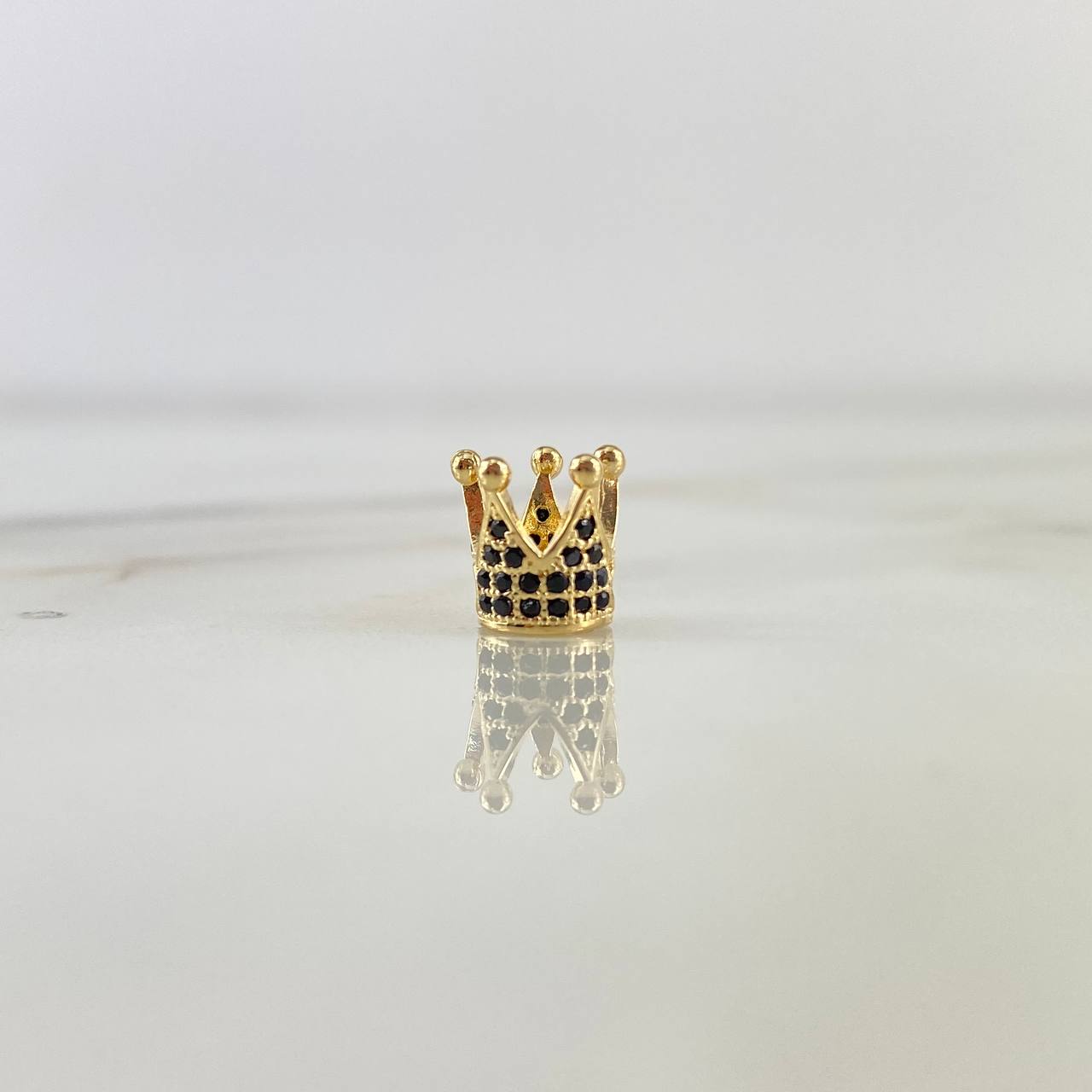 Herraje Corona 1.1gr / 0.7cm / Circones Negros Oro Amarillo