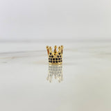 Herraje Corona 1.25gr / 0.7cm / Circones Negros Oro Amarillo