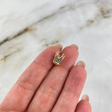 Herraje Corona 1.3gr / 0.7cm / Circones Negros Oro Amarillo