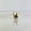 Herraje Corona 1.3gr / 0.7cm / Circones Negros Oro Amarillo