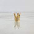 Herraje Corona 1.15gr / 0.7cm / Circones Blancos Oro Amarillo