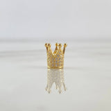 Herraje Corona 1.3gr / 0.7cm / Circones Blancos Oro Amarillo