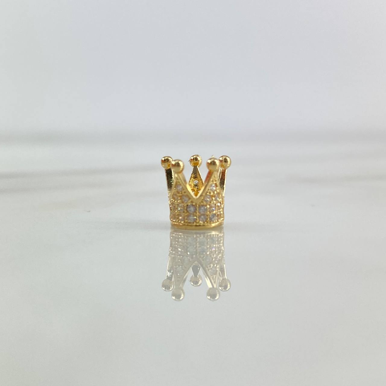 Herraje Corona 1.1gr / 0.7cm / Circones Blancos Oro Amarillo