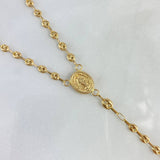 Rosario Virgen Milagrosa GC 7.1gr / 55cm / 3-4mm Oro AmarilloႣ
