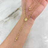 Rosario Virgen Milagrosa GC 7.1gr / 55cm / 3-4mm Oro AmarilloႣ