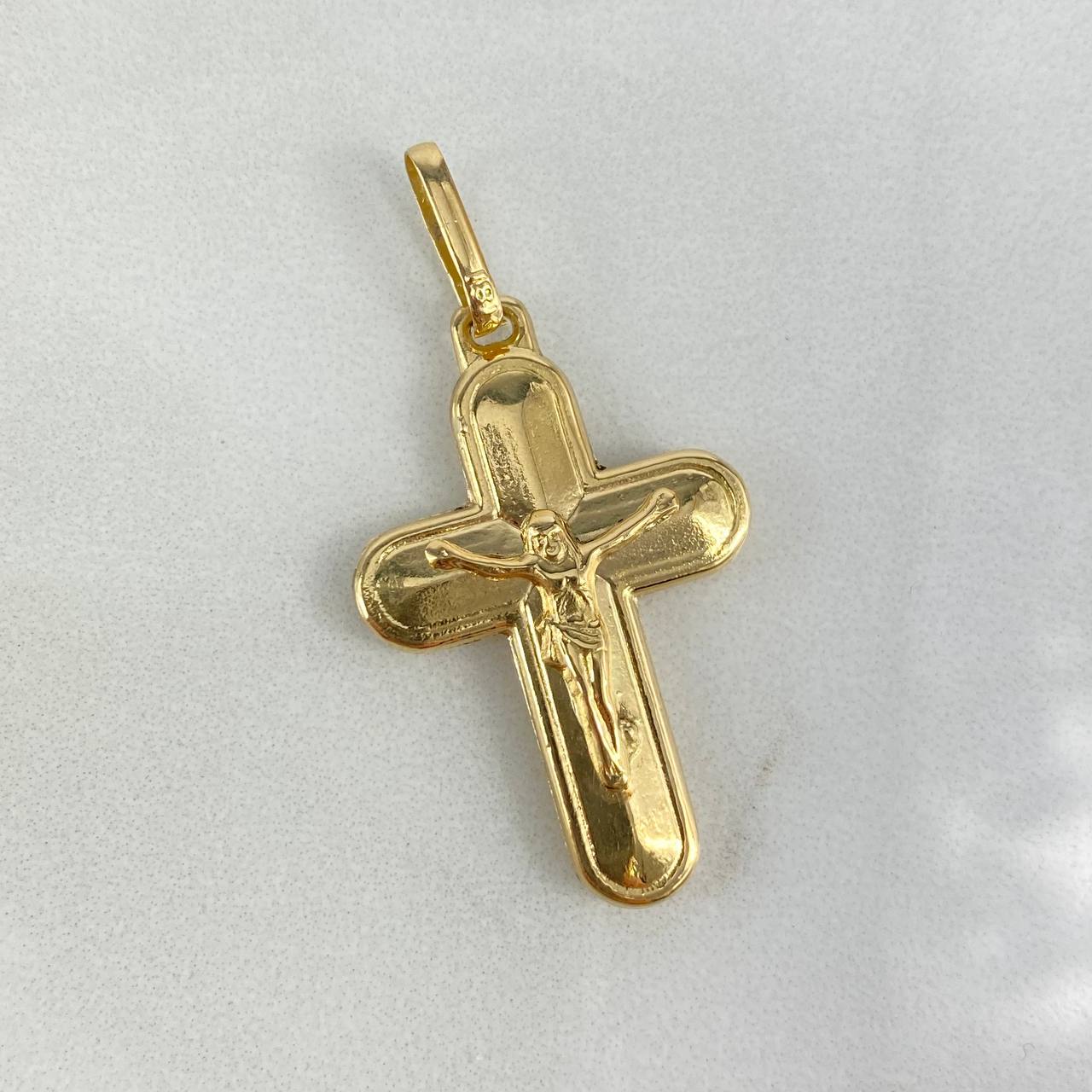 Dije Cruz Cristo 1.8gr / 3.8cm / Prismática Oro Amarillo