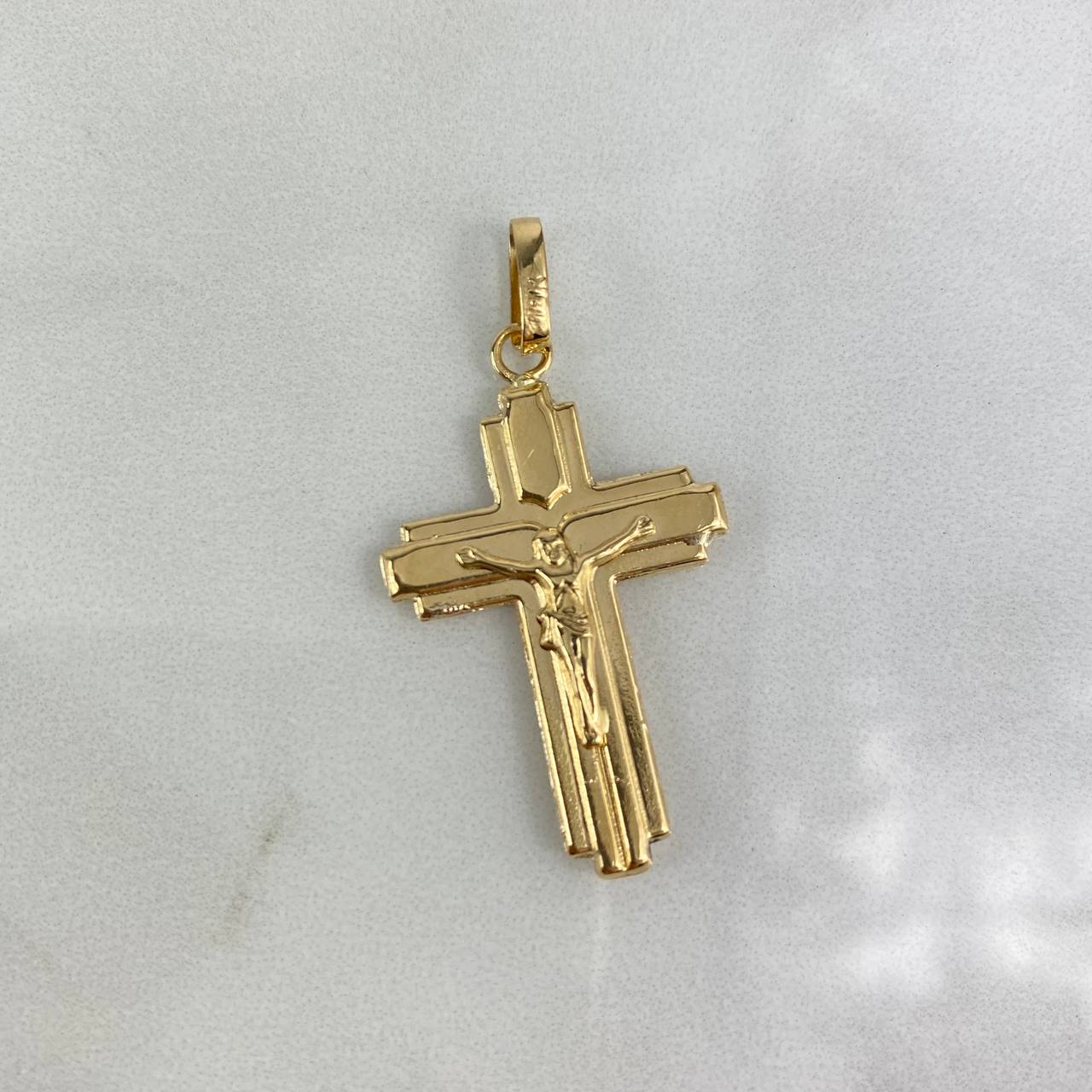 Dije Cruz Cristo 1.9gr / 4.1cm / En Relieve Oro Amarillo