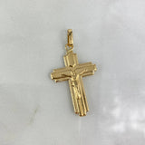 Dije Cruz Cristo 1.9gr / 4.1cm / En Relieve Oro Amarillo