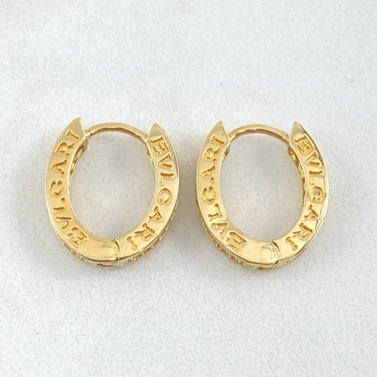 Candongas Carril Rustico 4.4gr / 1.5cm / Oro 18K