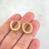 Candongas Carril Rustico 4.4gr / 1.5cm / Oro 18K