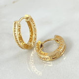 Candongas Carril Rustico 4.4gr / 1.5cm / Oro 18K