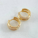 Candongas Carriles Independientes 3.1gr / 1cm / Oro 18K