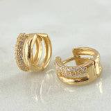 Candongas Carriles Independientes 3.1gr / 1cm / Oro 18K