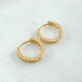 Candongas Carril 1.85gr / 1.2cm / Oro 18K