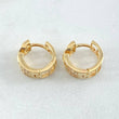 Candongas Carril Cinturon Tupido 2.9gr / 1cm / Oro 18K