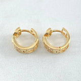 Candongas Carril Cinturon Tupido 2.9gr / 1cm / Oro 18K