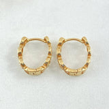Candongas Eslabones Circulares 2.9gr / 1.5cm / Oro 18K