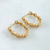 Candongas Eslabones Circulares 2.9gr / 1.5cm / Oro 18K