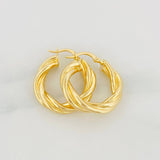 Candongas Mati 4.15g / 2.5cm Oro Amarillo 18K