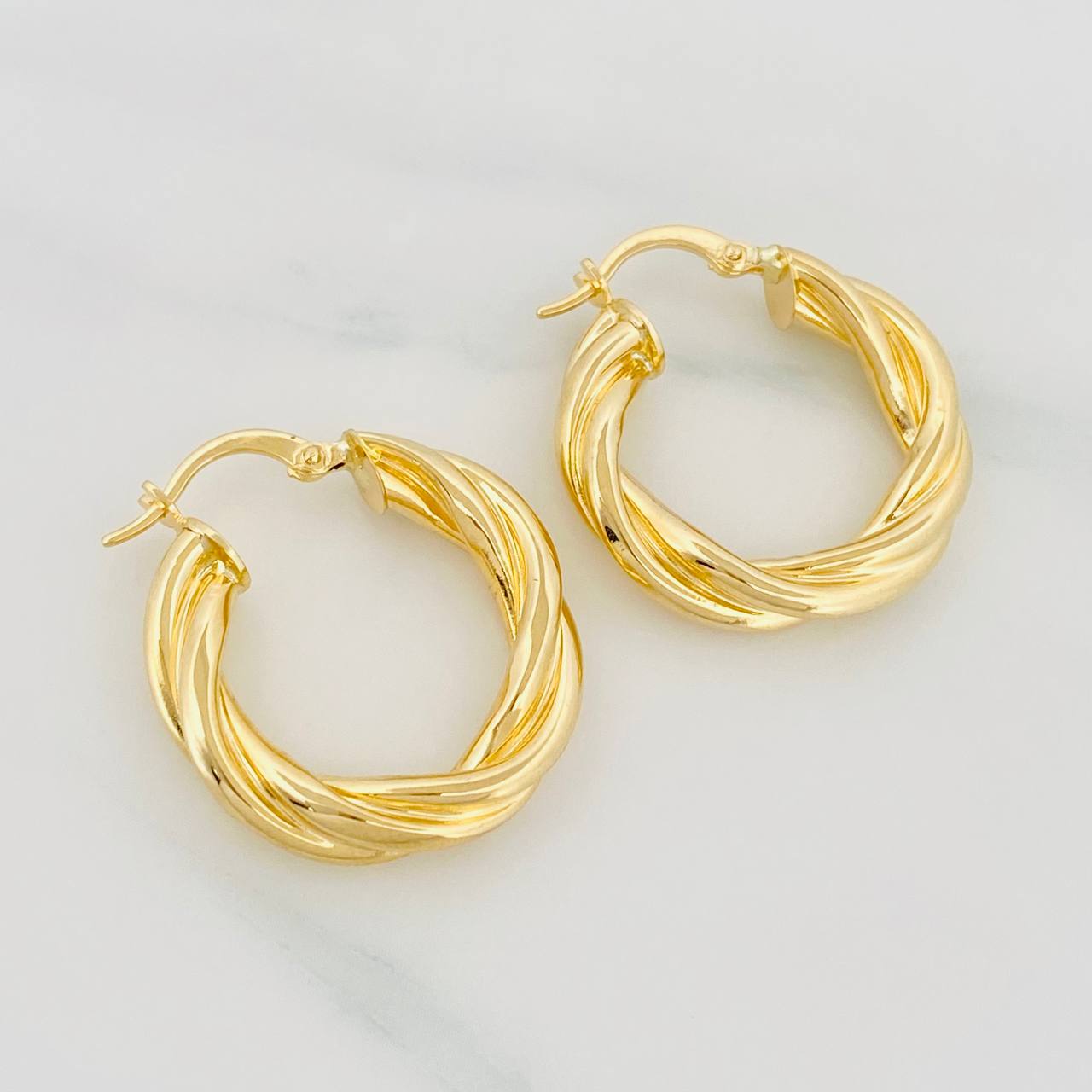 Candongas Mati 4.15g / 2.5cm Oro Amarillo 18K