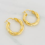 Candongas Mati 4.15g / 2.5cm Oro Amarillo 18K