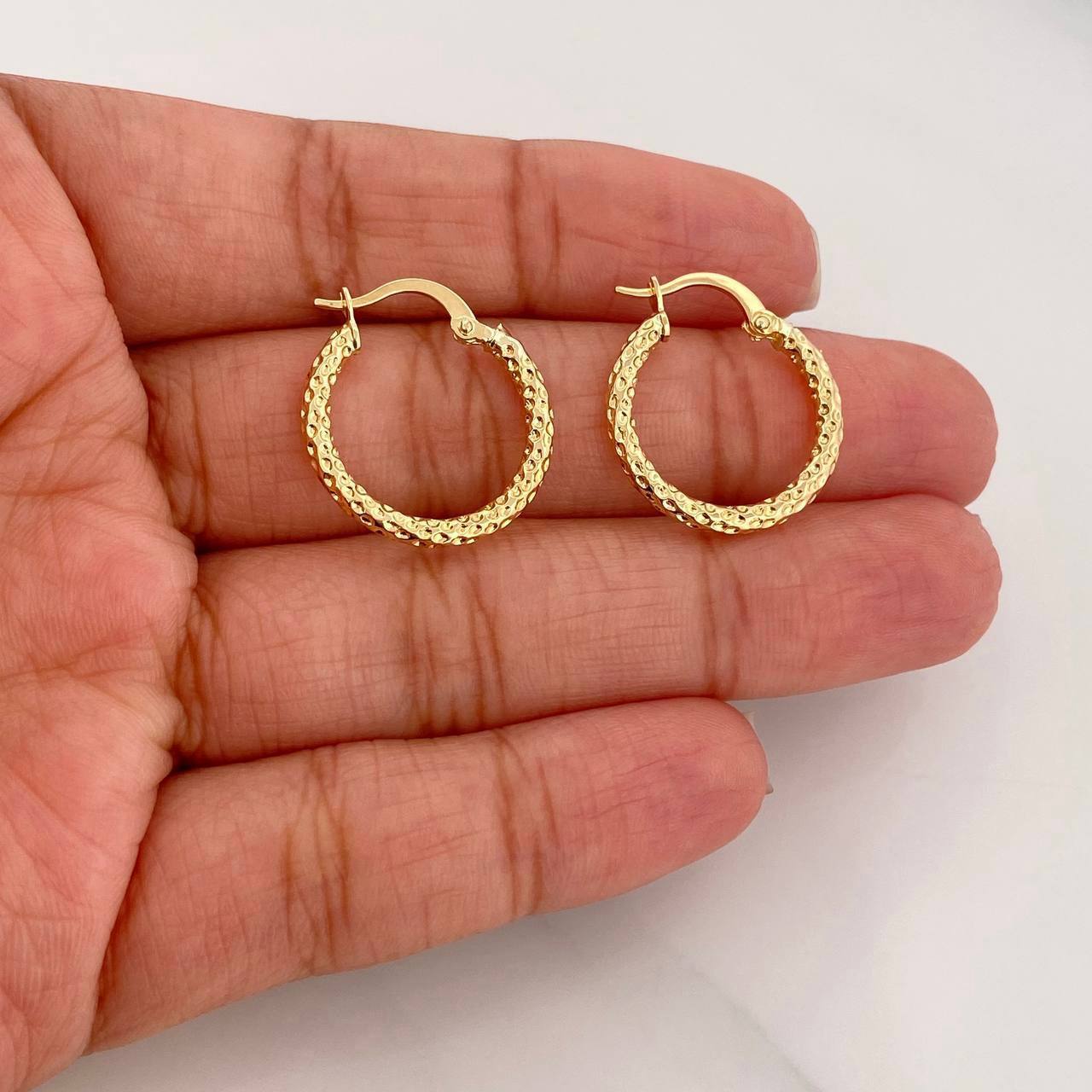 Candongas Fiorella 1.5g / 2.1cm Oro Amarillo 18K