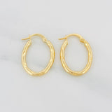 Candongas Lucero Ovaladas 1.45g / 2.2cm Oro Amarillo 18K