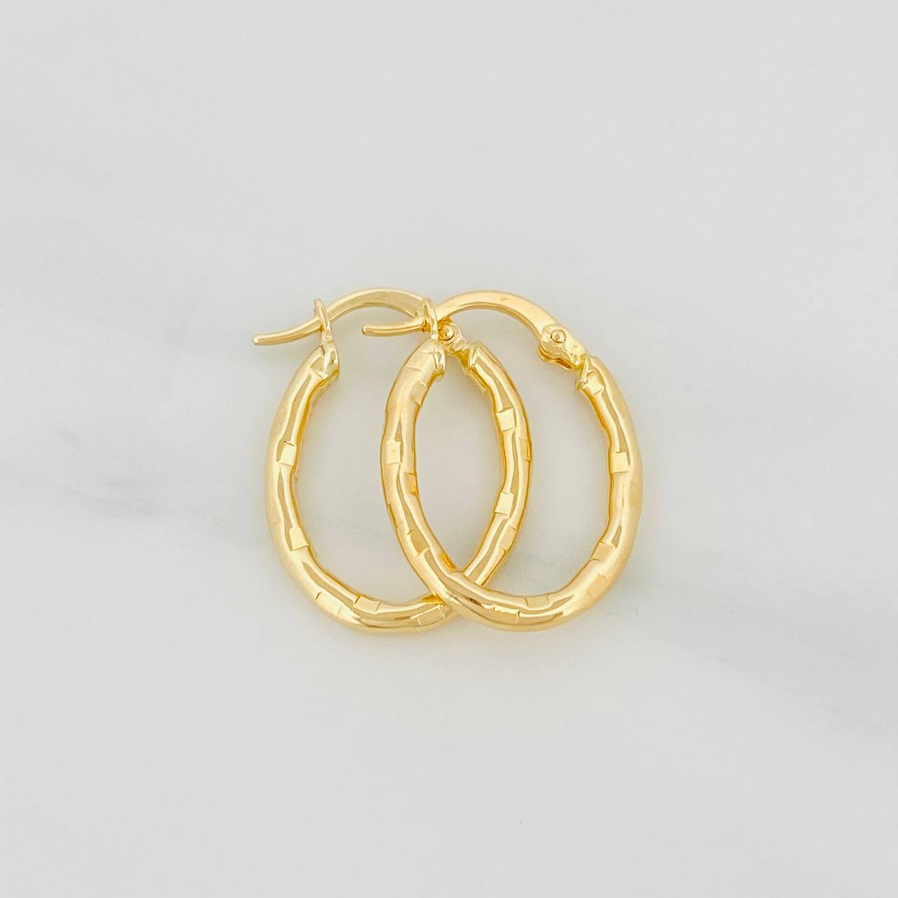 Candongas Lucero Ovaladas 1.45g / 2.2cm Oro Amarillo 18K