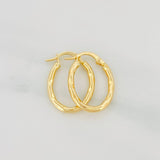 Candongas Lucero Ovaladas 1.45g / 2.2cm Oro Amarillo 18K